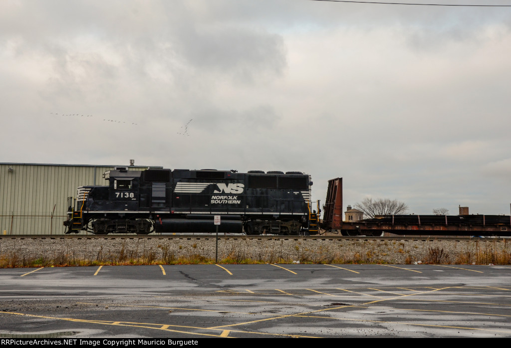 NS GP60 Locomotive making moves in the yard